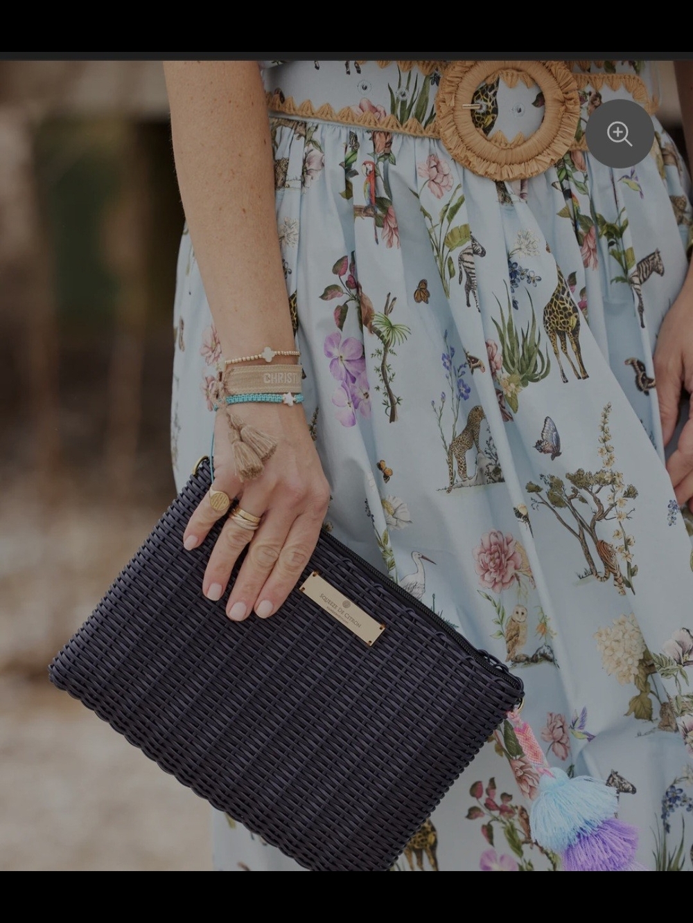 Woven Black Clutch Bag - Evening Clutch